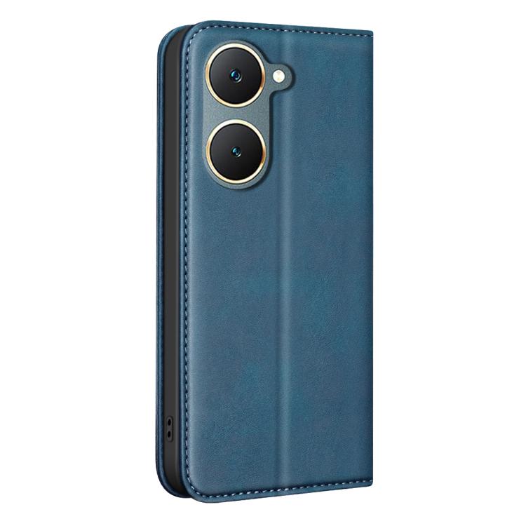 For vivo Y03 4G Global BINFEN COLOR Calfskin Texture Magnetic RFID Vegan Leather Phone Case