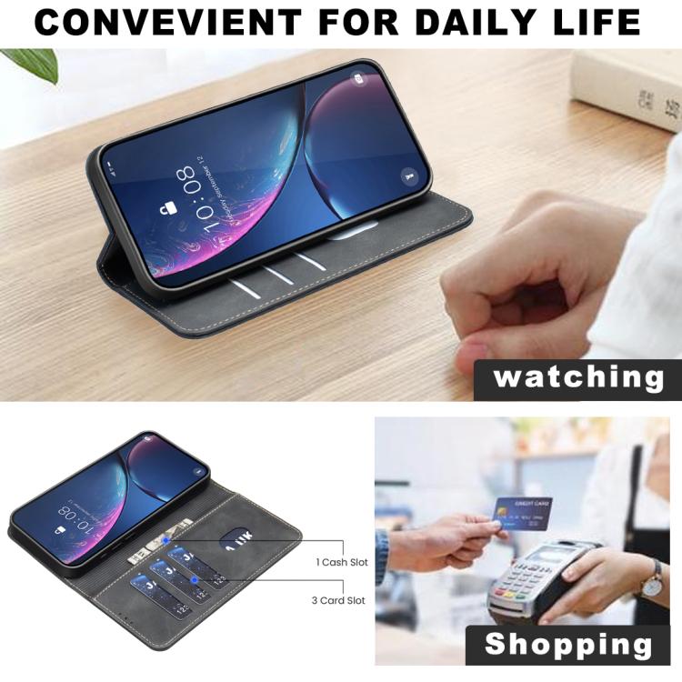 For Google Pixel 8a BINFEN COLOR Calfskin Texture Magnetic RFID Vegan Leather Phone Case