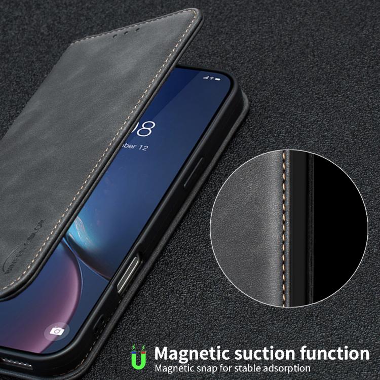 For Google Pixel 8a BINFEN COLOR Calfskin Texture Magnetic RFID Vegan Leather Phone Case