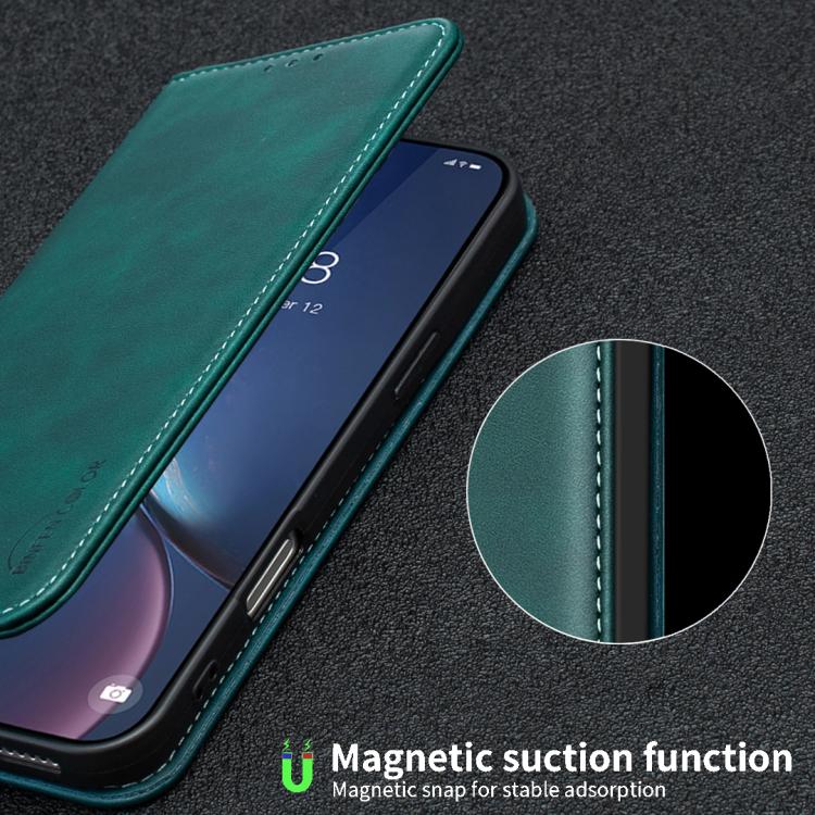 For Google Pixel 8a BINFEN COLOR Calfskin Texture Magnetic RFID Vegan Leather Phone Case