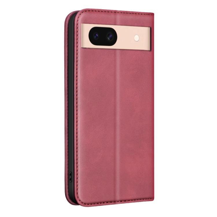 For Google Pixel 8a BINFEN COLOR Calfskin Texture Magnetic RFID Vegan Leather Phone Case
