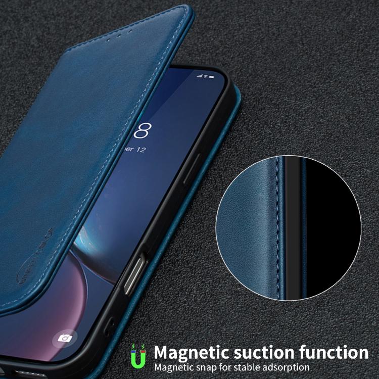For Google Pixel 8a BINFEN COLOR Calfskin Texture Magnetic RFID Vegan Leather Phone Case