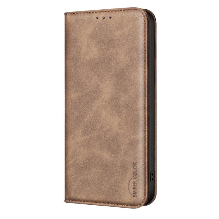 For Google Pixel 8a BINFEN COLOR Calfskin Texture Magnetic RFID Vegan Leather Phone Case