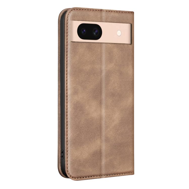 For Google Pixel 8a BINFEN COLOR Calfskin Texture Magnetic RFID Vegan Leather Phone Case