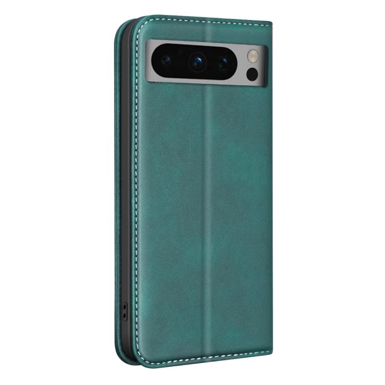 For Google Pixel 8 Pro BINFEN COLOR Calfskin Texture Magnetic RFID Vegan Leather Phone Case