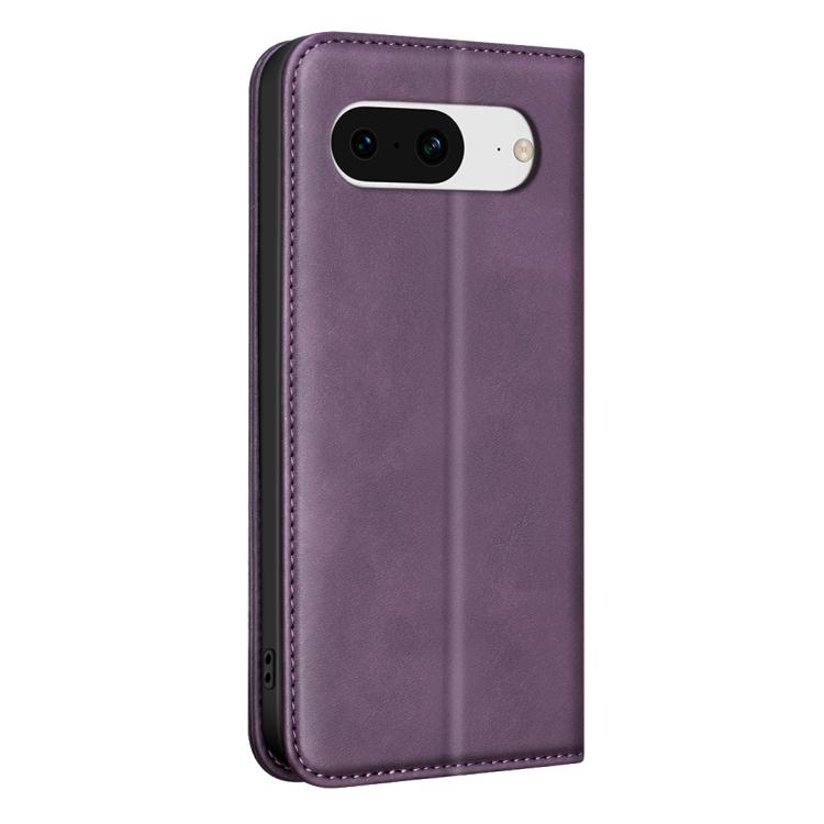 For Google Pixel 8 BINFEN COLOR Calfskin Texture Magnetic RFID Vegan Leather Phone Case