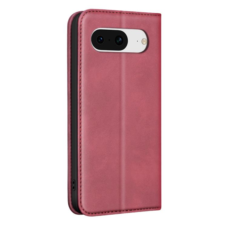 For Google Pixel 8 BINFEN COLOR Calfskin Texture Magnetic RFID Vegan Leather Phone Case