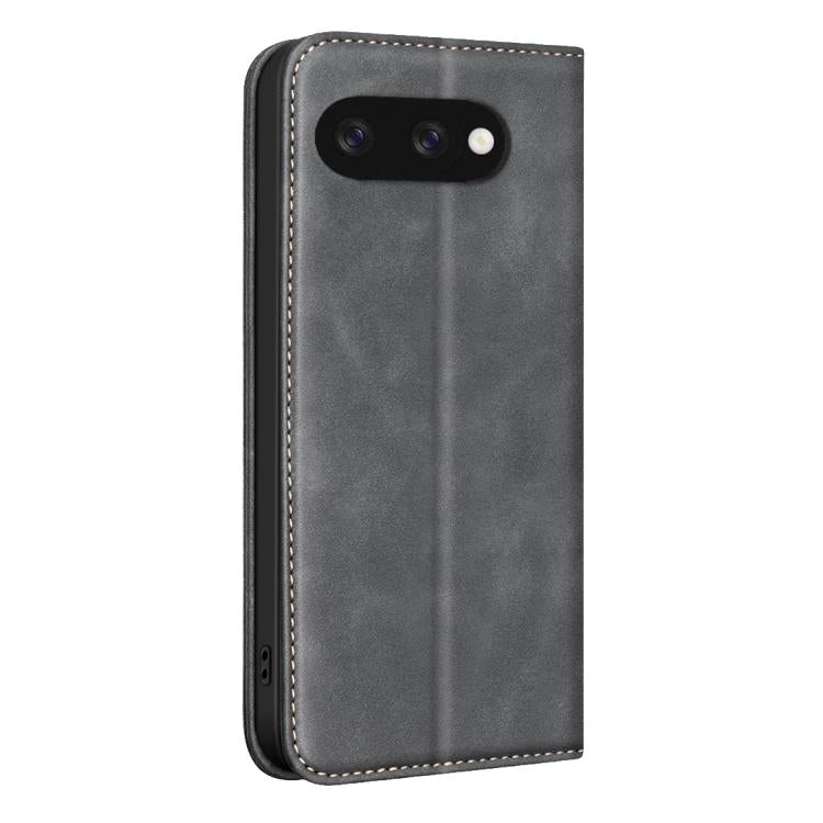 For Google Pixel 9a BINFEN COLOR Calfskin Texture Magnetic RFID Vegan Leather Phone Case
