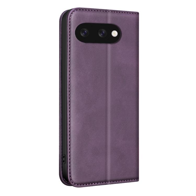 For Google Pixel 9a BINFEN COLOR Calfskin Texture Magnetic RFID Vegan Leather Phone Case