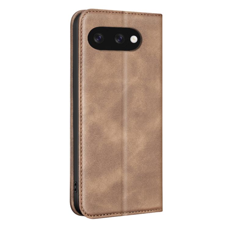 For Google Pixel 9a BINFEN COLOR Calfskin Texture Magnetic RFID Vegan Leather Phone Case