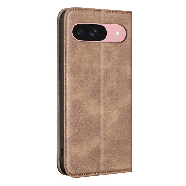 For Google Pixel 10/10 Pro/9/9 Pro BINFEN COLOR Calfskin Texture Magnetic RFID Vegan Leather Phone Case