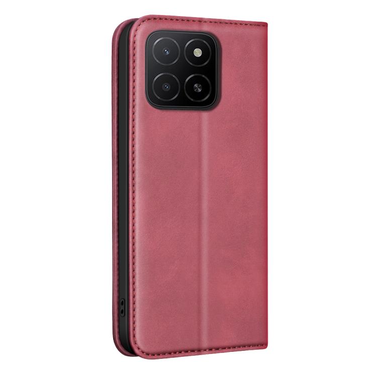 For Hono X5B / X6C 4G BINFEN COLOR Calfskin Texture Magnetic RFID Vegan Leather Phone Case