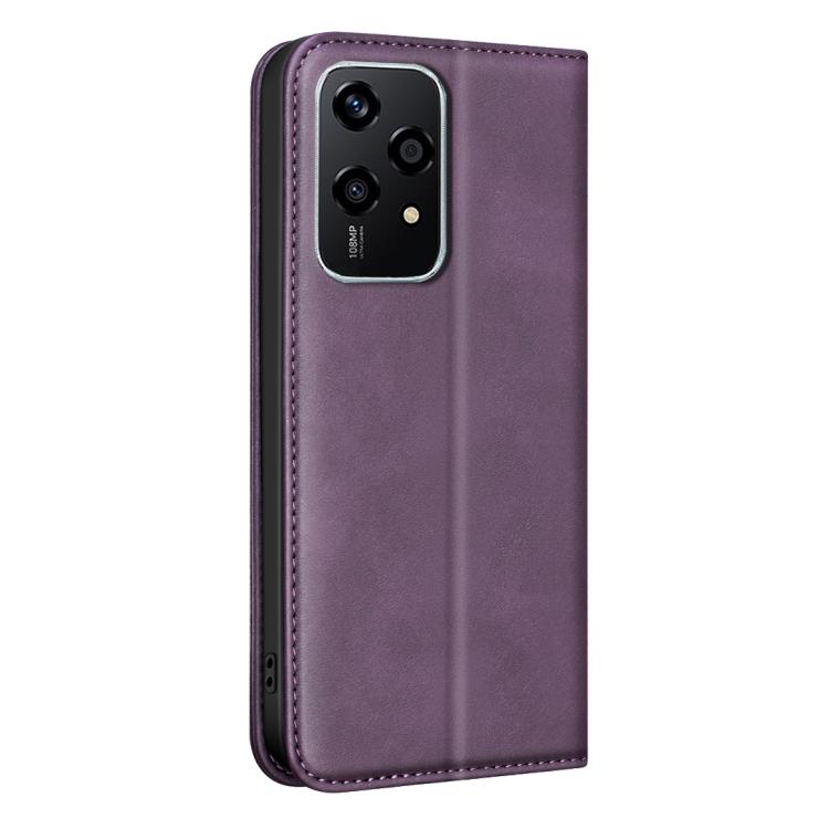 For Hono 200 Lite Global BINFEN COLOR Calfskin Texture Magnetic RFID Vegan Leather Phone Case