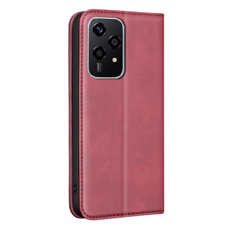 For Hono 200 Lite Global BINFEN COLOR Calfskin Texture Magnetic RFID Vegan Leather Phone Case
