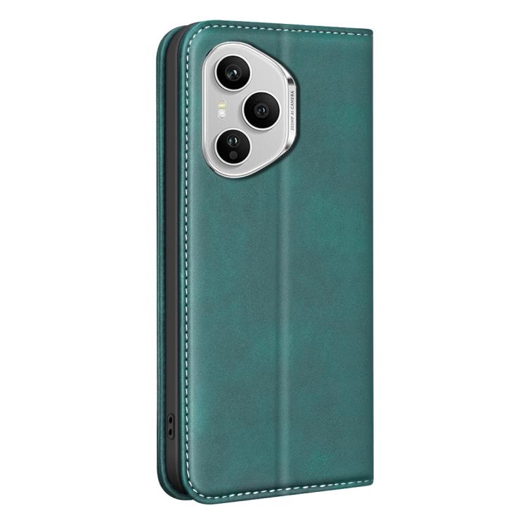 For Hono 400 Pro Global 160.8mm BINFEN COLOR Calfskin Texture Magnetic RFID Vegan Leather Phone Case