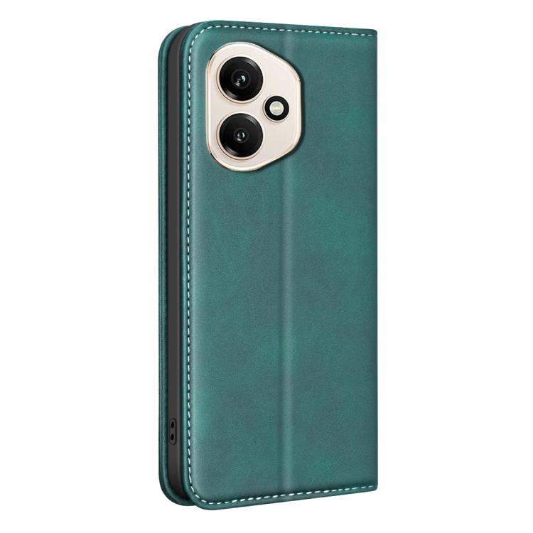 For Hono 400 Global 156.5mm BINFEN COLOR Calfskin Texture Magnetic RFID Vegan Leather Phone Case