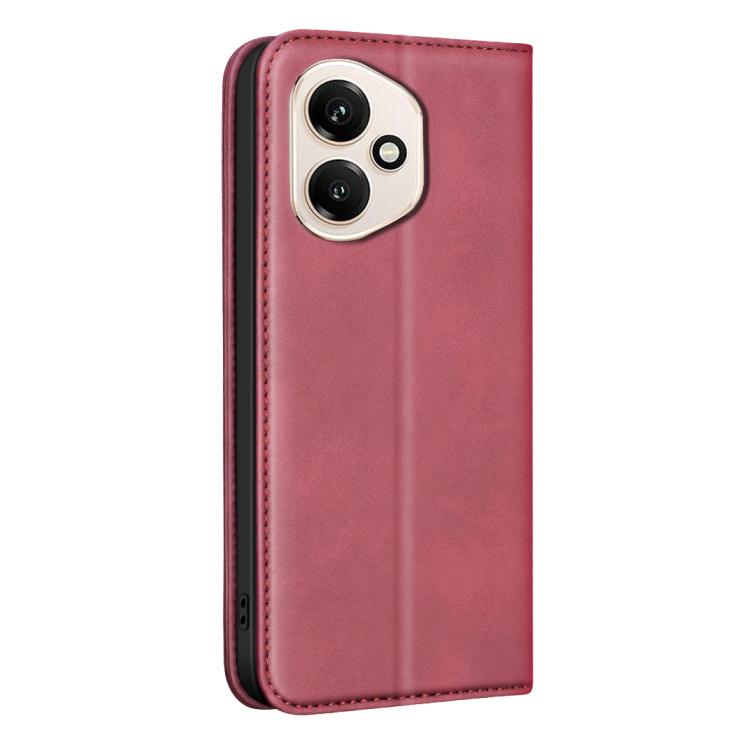 For Hono 400 Global 156.5mm BINFEN COLOR Calfskin Texture Magnetic RFID Vegan Leather Phone Case