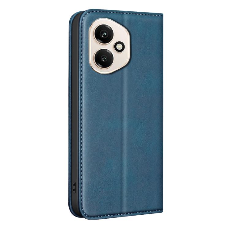 For Hono 400 Global 156.5mm BINFEN COLOR Calfskin Texture Magnetic RFID Vegan Leather Phone Case