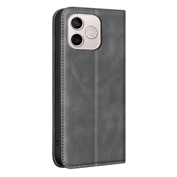 For Hono 600 Lite Global BINFEN COLOR Calfskin Texture Magnetic RFID Vegan Leather Phone Case