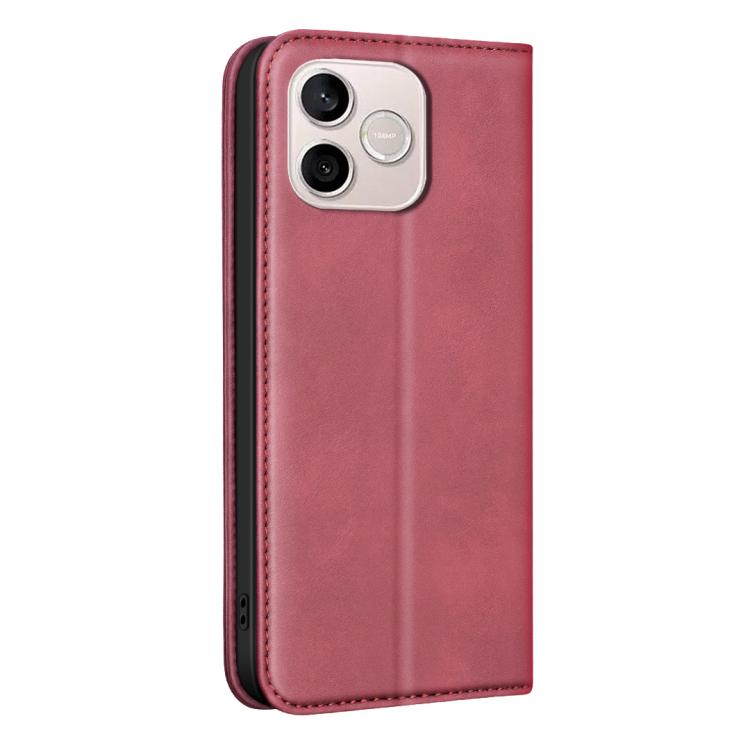 For Hono 600 Lite Global BINFEN COLOR Calfskin Texture Magnetic RFID Vegan Leather Phone Case
