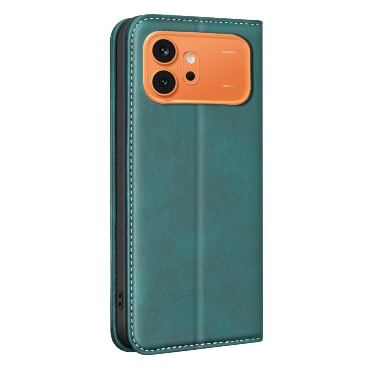 For Hono 600 Global BINFEN COLOR Calfskin Texture Magnetic RFID Vegan Leather Phone Case