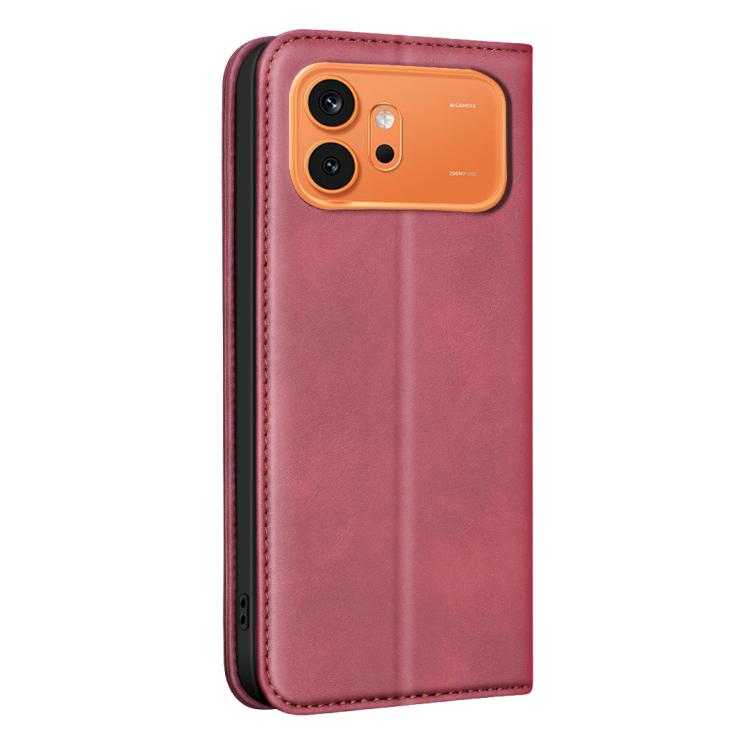 For Hono 600 Global BINFEN COLOR Calfskin Texture Magnetic RFID Vegan Leather Phone Case