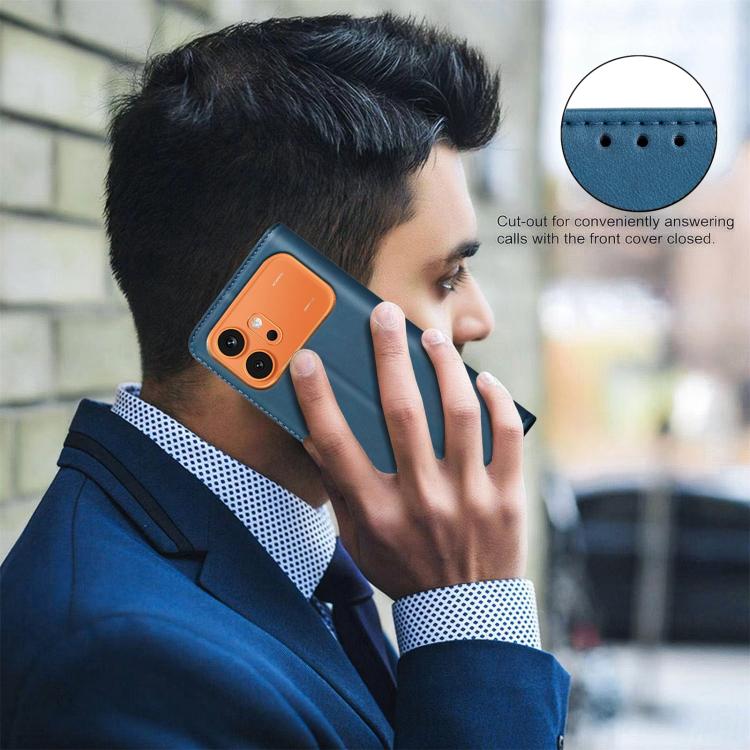 For Hono 600 Global BINFEN COLOR Calfskin Texture Magnetic RFID Vegan Leather Phone Case