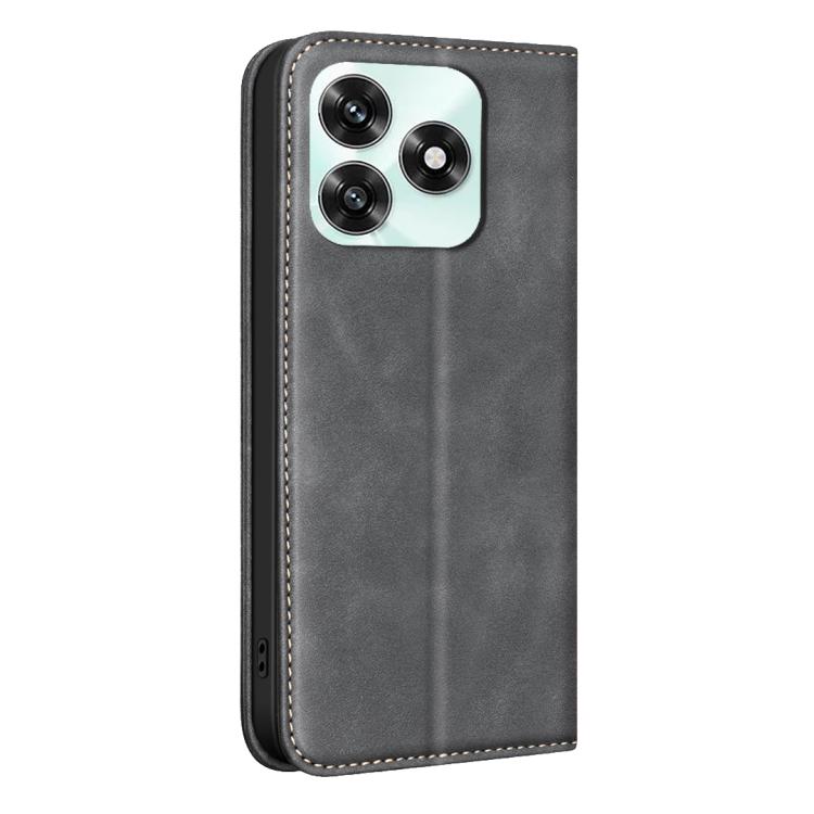 For Hono X5c 4G Global/X5c Plus BINFEN COLOR Calfskin Texture Magnetic RFID Vegan Leather Phone Case