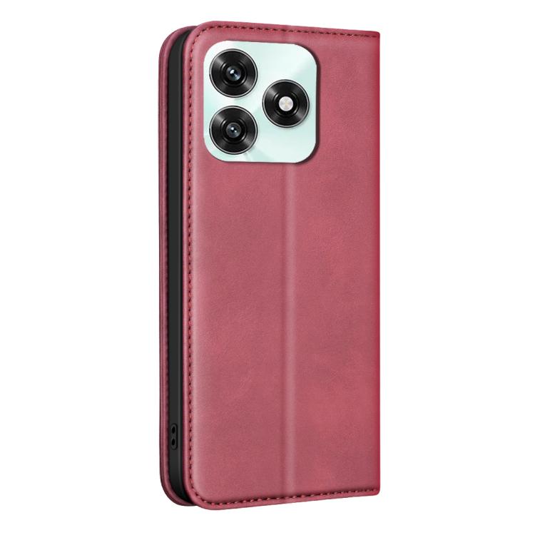 For Hono X5c 4G Global/X5c Plus BINFEN COLOR Calfskin Texture Magnetic RFID Vegan Leather Phone Case