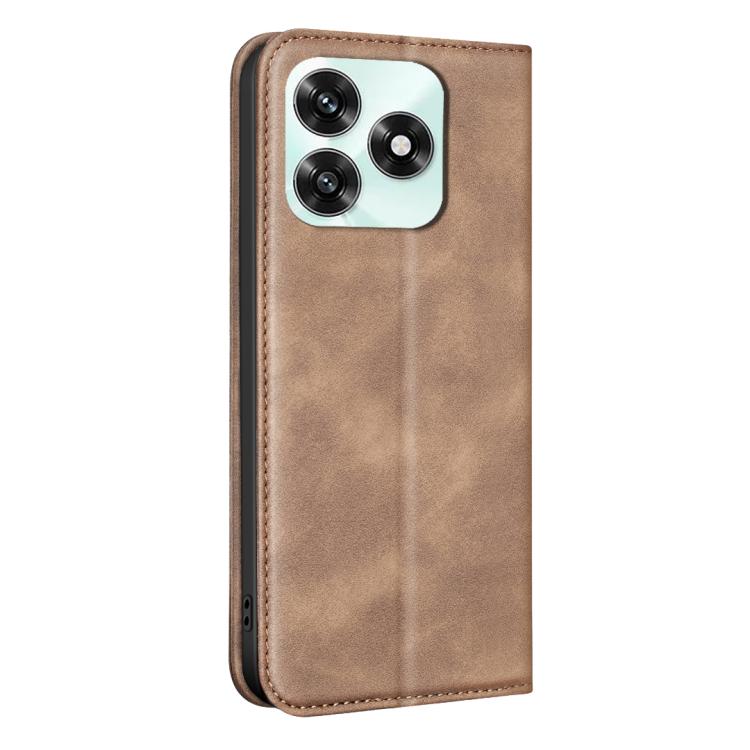 For Hono X5c 4G Global/X5c Plus BINFEN COLOR Calfskin Texture Magnetic RFID Vegan Leather Phone Case