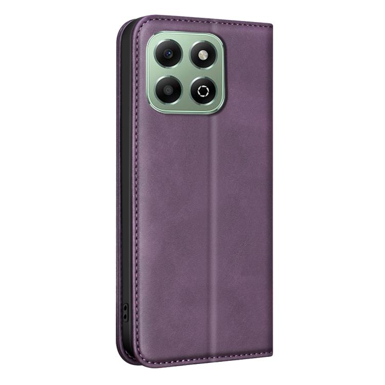 For Hono X6b 4G BINFEN COLOR Calfskin Texture Magnetic RFID Vegan Leather Phone Case