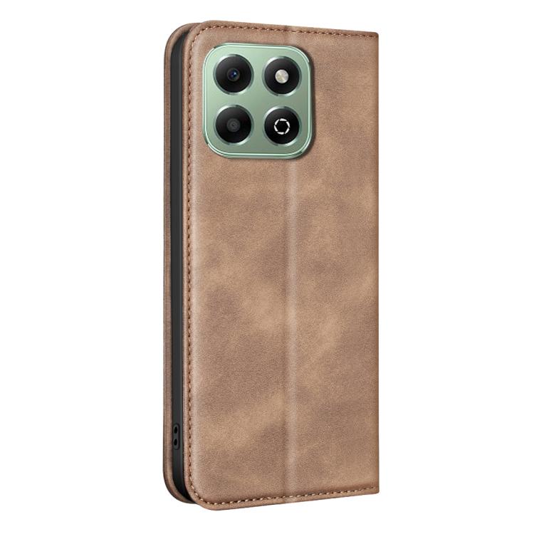 For Hono X6b 4G BINFEN COLOR Calfskin Texture Magnetic RFID Vegan Leather Phone Case
