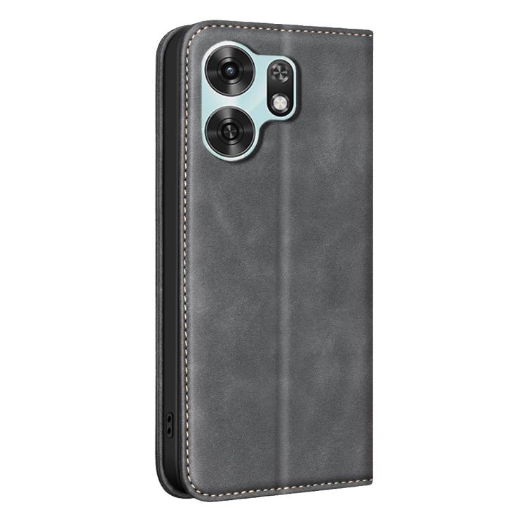 For Hono X6d 5G BINFEN COLOR Calfskin Texture Magnetic RFID Vegan Leather Phone Case