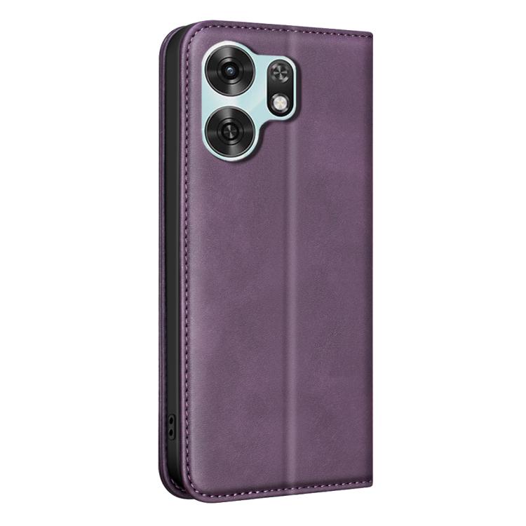 For Hono X6d 5G BINFEN COLOR Calfskin Texture Magnetic RFID Vegan Leather Phone Case