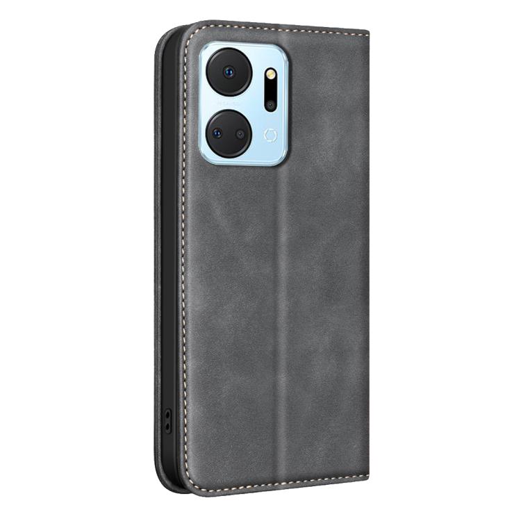 For Hono X7a BINFEN COLOR Calfskin Texture Magnetic RFID Vegan Leather Phone Case