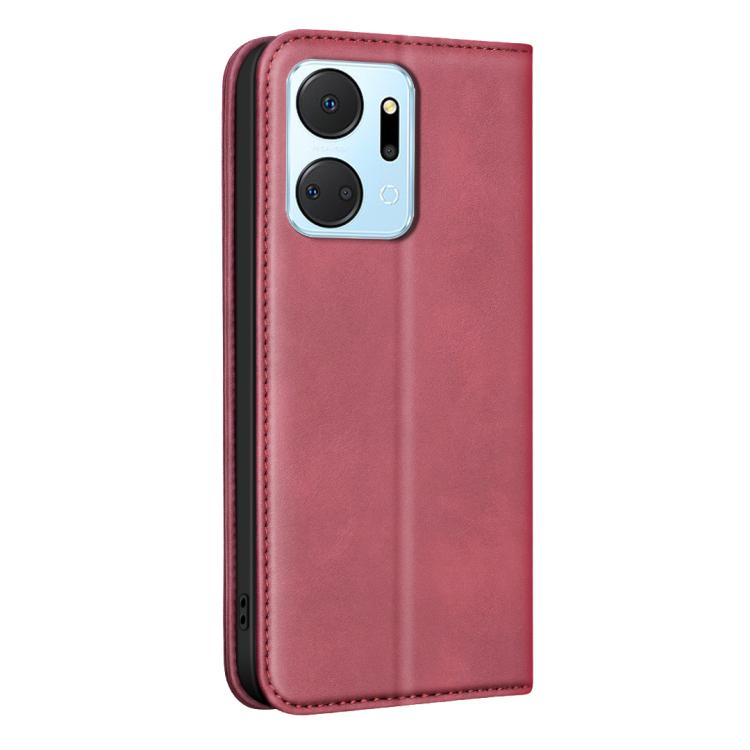 For Hono X7a BINFEN COLOR Calfskin Texture Magnetic RFID Vegan Leather Phone Case
