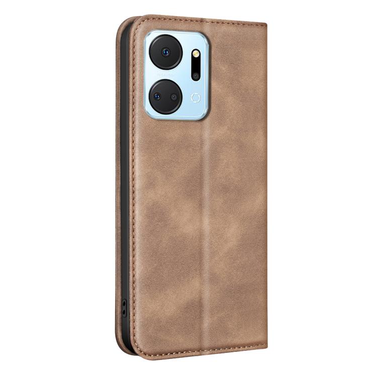 For Hono X7a BINFEN COLOR Calfskin Texture Magnetic RFID Vegan Leather Phone Case