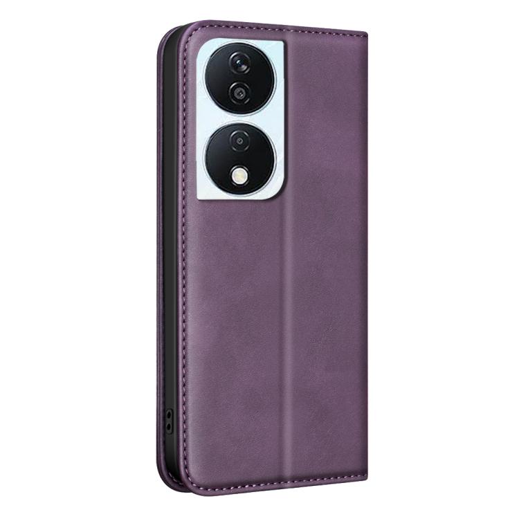 For Hono X7b BINFEN COLOR Calfskin Texture Magnetic RFID Vegan Leather Phone Case