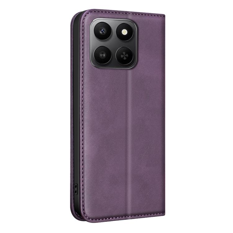 For Hono X7d 5G Global BINFEN COLOR Calfskin Texture Magnetic RFID Vegan Leather Phone Case