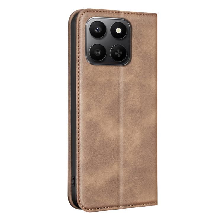 For Hono X7d 5G Global BINFEN COLOR Calfskin Texture Magnetic RFID Vegan Leather Phone Case