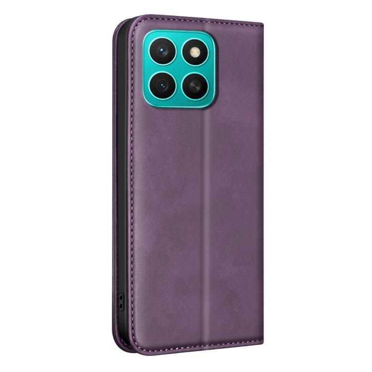 For Hono X8c BINFEN COLOR Calfskin Texture Magnetic RFID Vegan Leather Phone Case