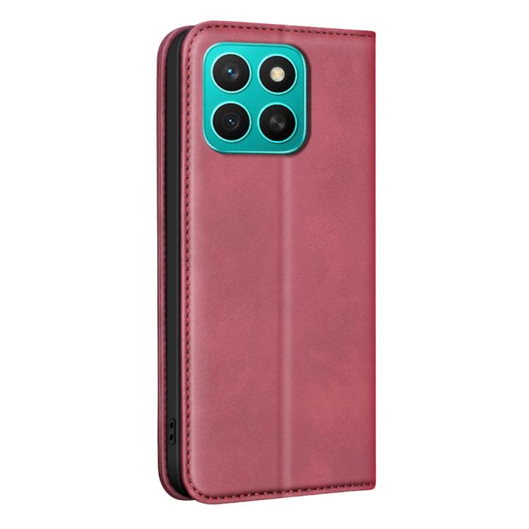 For Hono X8c BINFEN COLOR Calfskin Texture Magnetic RFID Vegan Leather Phone Case