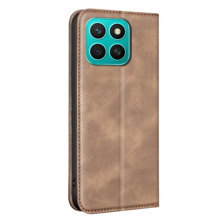 For Hono X8c BINFEN COLOR Calfskin Texture Magnetic RFID Vegan Leather Phone Case