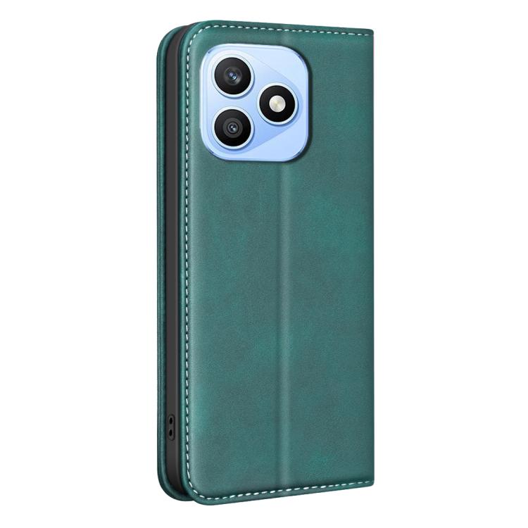 For Hono X8d 4G BINFEN COLOR Calfskin Texture Magnetic RFID Vegan Leather Phone Case