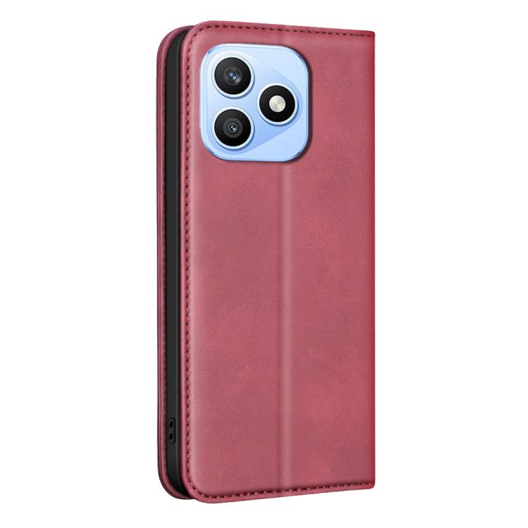 For Hono X8d 4G BINFEN COLOR Calfskin Texture Magnetic RFID Vegan Leather Phone Case