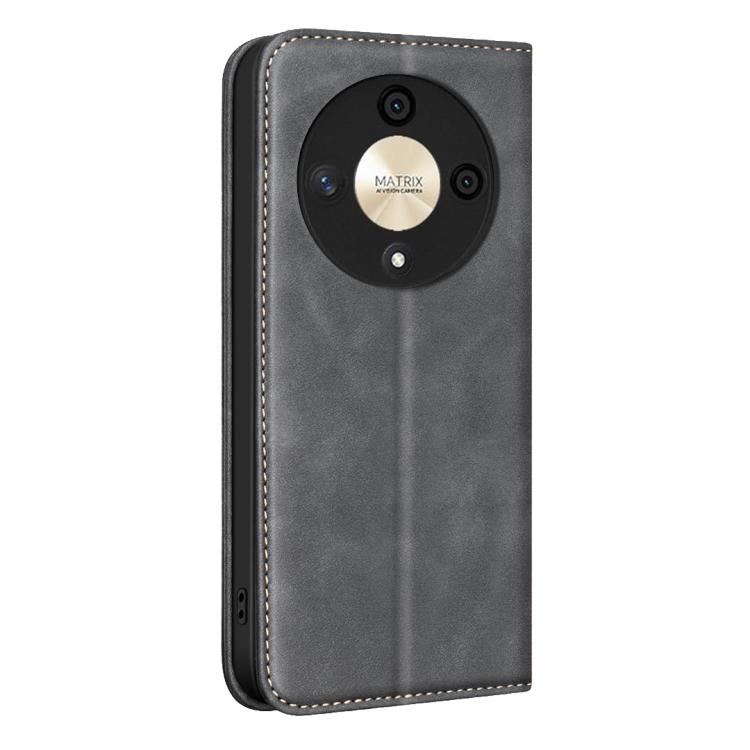 For Hono X9b / Magic6 Lite 5G BINFEN COLOR Calfskin Texture Magnetic RFID Vegan Leather Phone Case