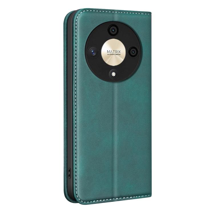 For Hono X9b / Magic6 Lite 5G BINFEN COLOR Calfskin Texture Magnetic RFID Vegan Leather Phone Case