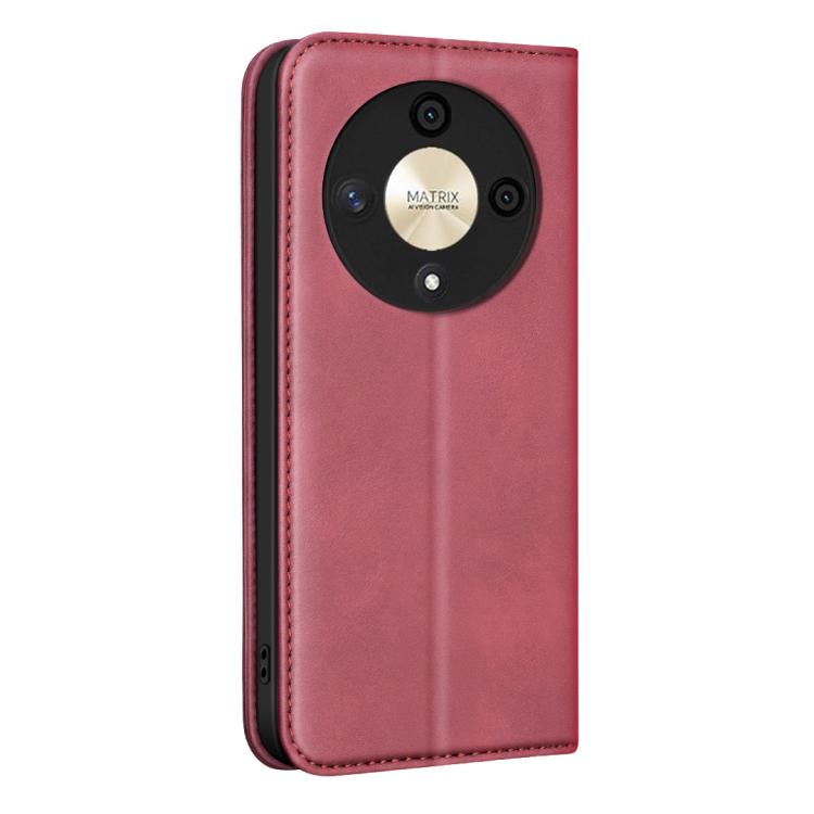 For Hono X9b / Magic6 Lite 5G BINFEN COLOR Calfskin Texture Magnetic RFID Vegan Leather Phone Case