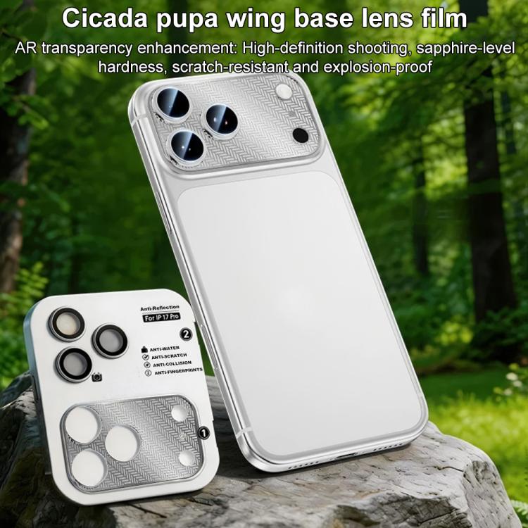 For iPhone 17 Pro Max XDcase Nickel Alloy Integrated Cicada Wing Hollow Base Lens Protector
