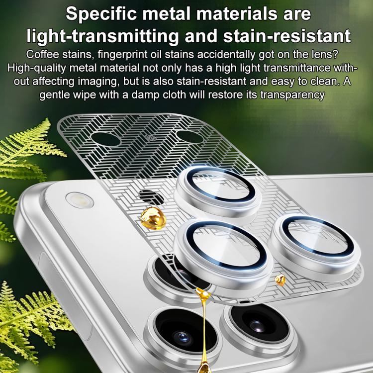 For iPhone 17 Pro Max XDcase Nickel Alloy Integrated Cicada Wing Hollow Base Lens Protector